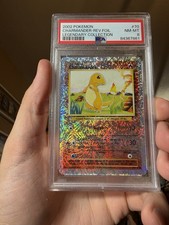 2002 POKEMON LEGENDARY COLLECTION #70 CHARMANDER-REVERSE FOIL PSA 8 picture
