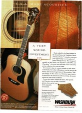 1995 WASHBURN Cherokee Acoustic Guitar Vintage print ad  picture