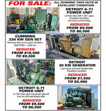 Detroit 6-71 Engines & Cummins/Detroit Diesel Generators Marine Running Take-Out picture
