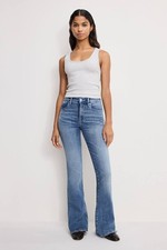 Good American Good Legs Flare Jeans Indigo Size 4 NWT $128  picture