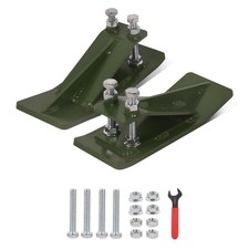 Doppy 2Pcs Tractor Bucket Protector, 3/8'' Thick Snow Skid Tamer - Green picture