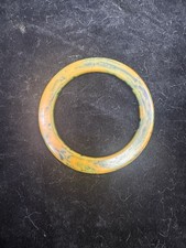 Beautiful Vintage Bakelite Bracelet: Mottled Green and orange￼ 1940  picture
