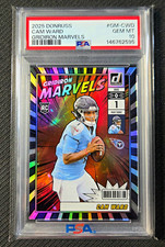 LOW POP 2025 Panini Donruss Gridiron Marvels Cam Ward Rookie RC Case Hit PSA 10 picture