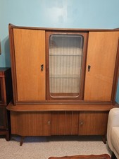 Vintage 1950's MCM German Schrank Mid Century Cabinet Furniture Curio Germany picture