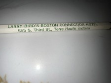Vtg Larry Bird Boston Connection Hotel Pencil Terre Haute Indiana Celtics NBA  picture