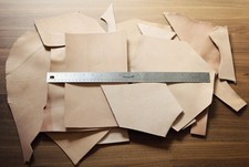ELW Leather SCRAPS Veg Tan Tooling Cowhide Leather Lightweight 3-6 oz. (1-2.4mm) picture