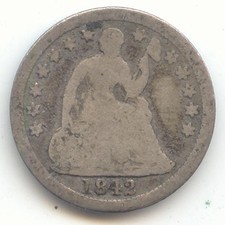 1842-O Seated Liberty Half Dime, Problem Free Good, Scarce picture