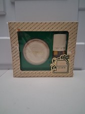 Vintage Coty Emeraude Dusting Powder 1.75 oz & 8oz Cologne Spray Holiday Set picture