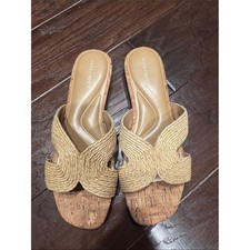 Easy Spirit Slide Sandel Women's 8 Natural Cork and Matarials picture