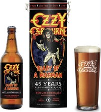 OZZY OSBOURNE collector’s tin , glass and beer bottle  picture