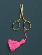 NEW Purl Soho Little Gold Scissors with Pink Tassel |  picture