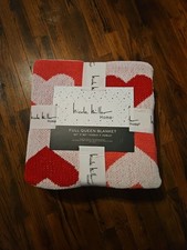 Nicole Miller Hearts Full/ Queen Blanket 90