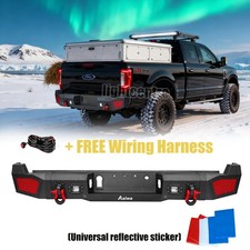 For 2017-2022 F250 F350 F450 Aaiwa New Steel Rear Bumper w/LED Lights and Wiring picture