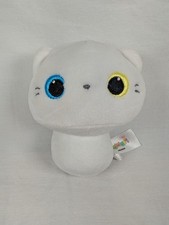 Mewaii Plush White Mushroom Cat Heterochromia 4.5in picture