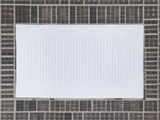 FRETTE Lanes/Suite Luxury Shower Bath Mat Thick Terry White 100% Turkish Cotton picture