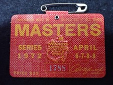 EXCELLENT 1972 Masters Series Badge Augusta National Jack Nicklaus Win #1788 picture