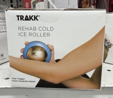 TRAKK Rehab Cold Ice Roller 3-in-1 360° Spin Pain Relief Blue picture