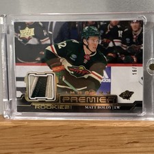 2022-23 Upper Deck Premier Dynamic Imagery Rookies Matt Boldy Patch 16 /75 (RC) picture