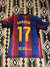 Nike FC player version Barcelona Gordon #17 Soccer Jersey Blue/Red Size M picture