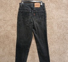 Levi's 551 Jeans Men's Dark Blue Denim Relaxed Fit Tapered Legs Vintage picture