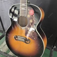 12 String Solid Spruce Top Acoustic Electric Guitar Bone Nut Vintage Sunburst picture