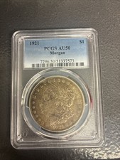 1921 Morgan Silver Dollar $1 - PCGS AU50 picture