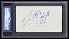 Signed Sonny Barger Card A Founder of The Hells Angels Autographed Cut Auto PSA picture