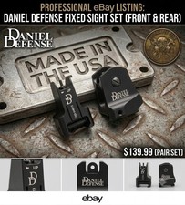 Daniel Defense DD-11002 Fixed Front/Rear Sights Set Black (On SALE) picture
