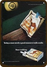 1972 CAMEL CIGARETTES & Billiards Pool Vntg-Look DECORATIVE REPLICA METAL SIGN picture