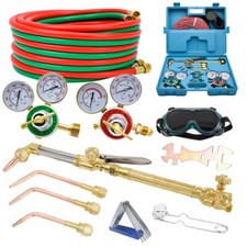 Gas Welding Cutting Torch Kit Oxy Acetylene Brazing Set Victor Type + 50ft Hose picture