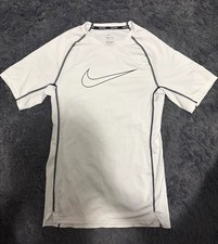 Nike Pro Dri-FIT Slim Fit Size S White Short Sleeve Compression Top picture