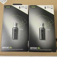 Shure MoveMic 88+ Wireless Stereo Microphone for iPhone Android 4 Polar Patterns picture