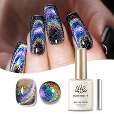 Born Pretty Cat Magnetic Eye Gel Nail Polish Holographic Rainbow Cat Magnetic Ge picture