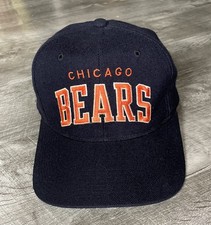 Vintage Starter NFL Chicago Bears Arch Snapback Hat Wool Navy Blue 90s picture