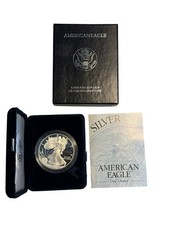 1996 P American Proof Silver Eagle $1 one Dollar coin With BOX and COA picture