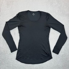 Athleta Black Diamond Textured Long Sleeve Top Thumbholes 138200 Womens Small picture