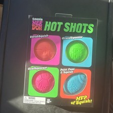 Nee Doh NEEDOH Teenie Hot Shots Squeeze Ball Set, 4 Pack - BRAND NEW IN BOX picture
