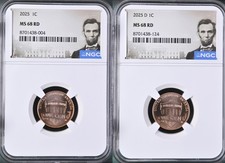 2025 P&D Lincoln Shield Cent 1C NGC MS68 RD Lincoln Label THE LAST REAL PENNY picture
