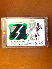 2017 Panini Flawless Carson Wentz 4-COLOR PATCH AUTO  2of2 2/2 picture