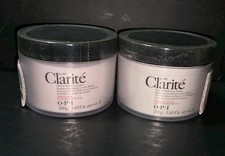 OPI CLARITE Acrylic Powder - Lot of 2 - SHEER PINK & CRYSTAL CLEAR 5.60 oz. EACH picture