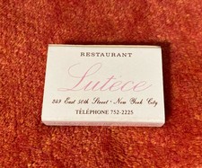 Vintage 1960s Lutece NYC Matchbox with Rose Andre Soltner Chef 249 East 50th St picture