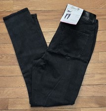 Seven7 Womens Size 6 Skinny Metro Jeans High Rise Black 5- Pocket Denim 30x28  picture