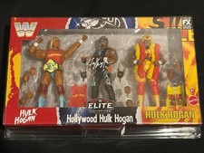 WWE Hulk Hogan signed 3 pack Autograph Elite Hulkamania 40th Anniversary Figure picture