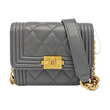 CHANEL BOY CHANEL Crossbody bags Leather Grey  | Duties Paid picture