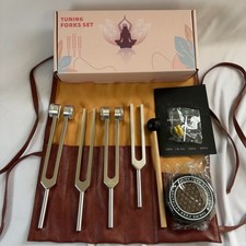 Calmcrest Tuning Forks Set 128Hz 136.1Hz 256Hz 384Hz with Case picture
