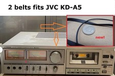 2 NEW BELTS FITS JVC 80'S TAPE DECK KD-A5 (2 NEW BELTs) picture