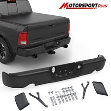 Black Rear Bumper Assy For 2009-2018 Dodge Ram 1500 Dual Exhaust w/o Sensor New picture