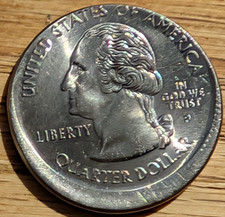 2000 New Hampshire 10 % Off Center Error Washington State Quarter BU picture