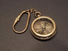 Antique Vintage Style Solid Brass Compass Keychain Gift Item picture