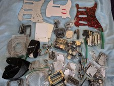 Luthier Box Guitar Project Parts Bridges Knobs Pots Pickups Straps Pickguard Lot picture